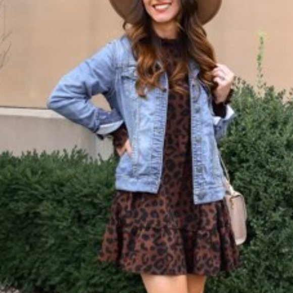 Leopard Print Babydoll Mini Dress - Picture 9 of 10